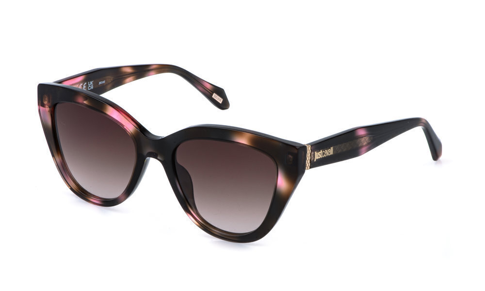 JUST CAVALLI SUN SJC173 Sunglasses BROWN/PINK HAVANA (01GQ) 54mm